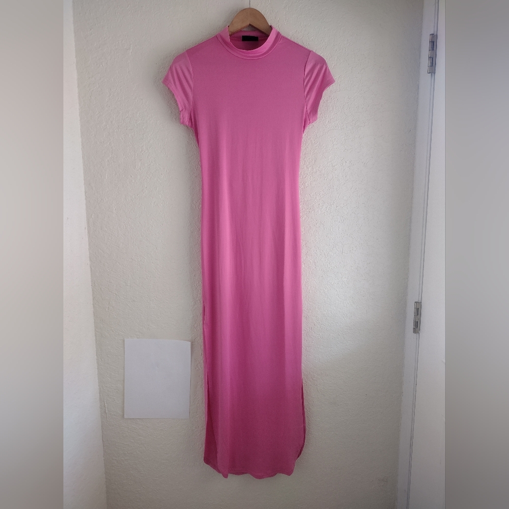 Jolie & Joy Pink Maxi Dress With Open Back - Picture 2 of 7